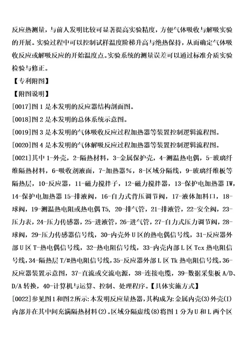 一种气体的化学溶剂吸收与解吸反应热测量装置及测量方法