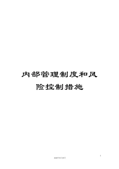 内部管理制度和风险控制措施.docx