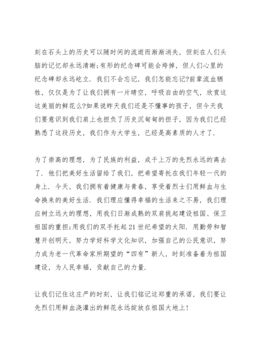 清明追思祭英烈主题演讲稿5篇.docx