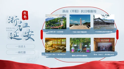 我的家乡山水画卷山海平阳通用PPT模板