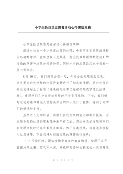 小学生捡垃圾志愿者活动心得感悟集锦.docx