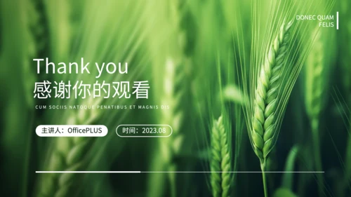 绿色简约风现代农业发展PPT