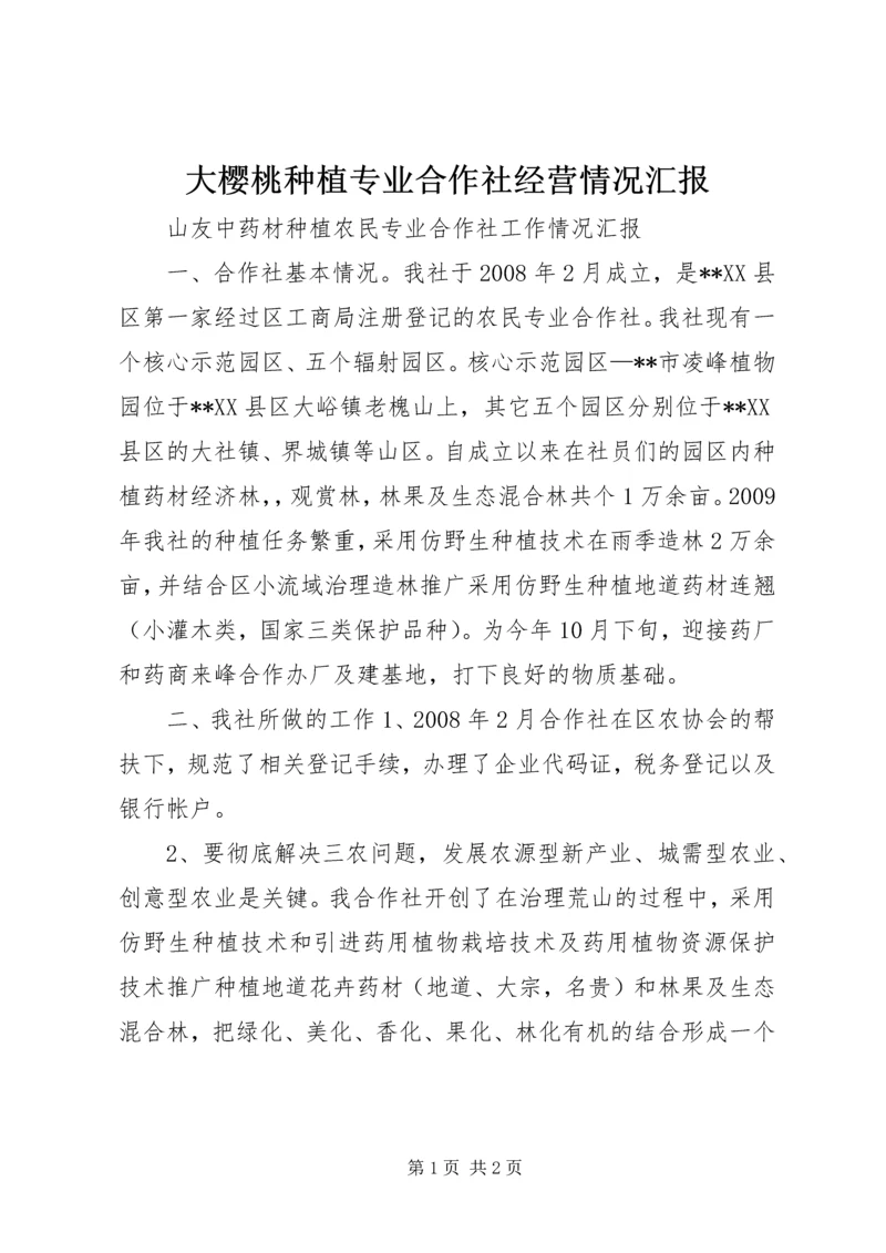 大樱桃种植专业合作社经营情况汇报 (2).docx