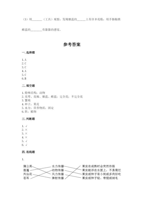 科学四年级下册第一单元《植物的生长变化》测试卷【能力提升】.docx