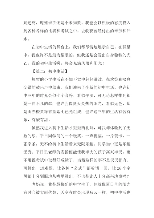 关于初中生活的作文600字.docx