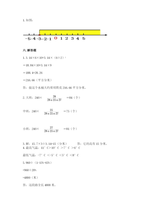 长丰县六年级下册数学期末测试卷（夺分金卷）.docx