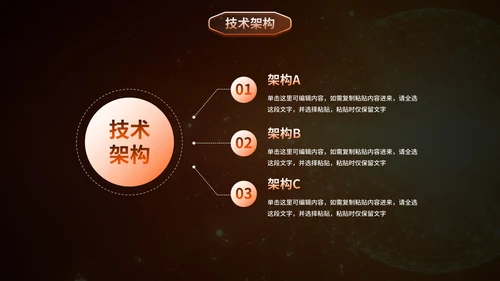 橙金科技风人工智能企业产品介绍PPT模板