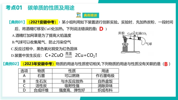 第六单元 碳和碳的氧化物 考点串讲课件(共45张PPT)-2023-2024学年九年级化学上学期期末