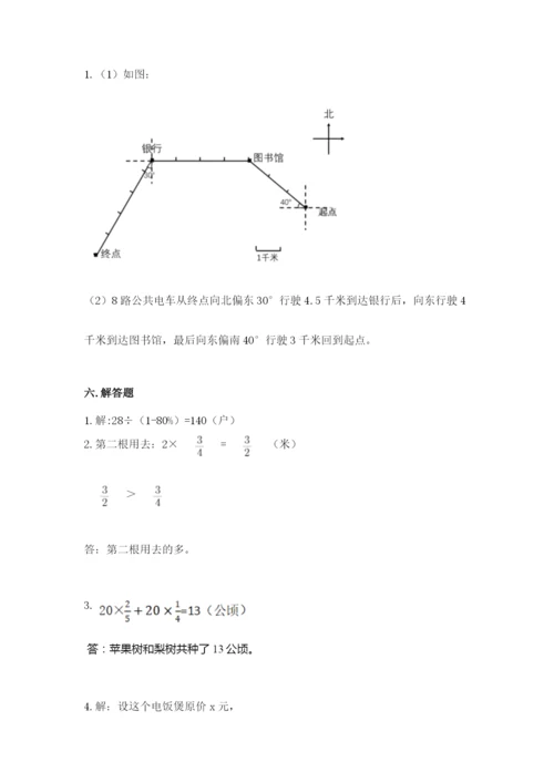 小学数学六年级上册期末卷含答案【夺分金卷】.docx