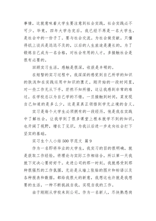 实习生个人小结500字范文.docx