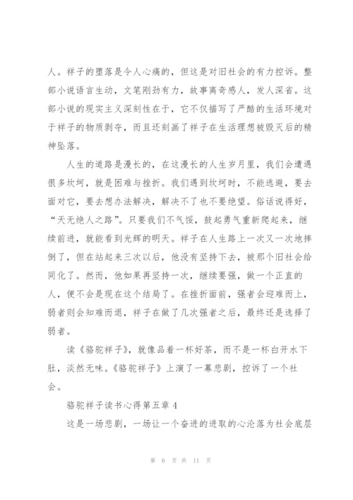 骆驼祥子个人读书心得第五章5篇.docx