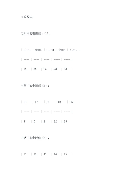 初中重要电学实验报告