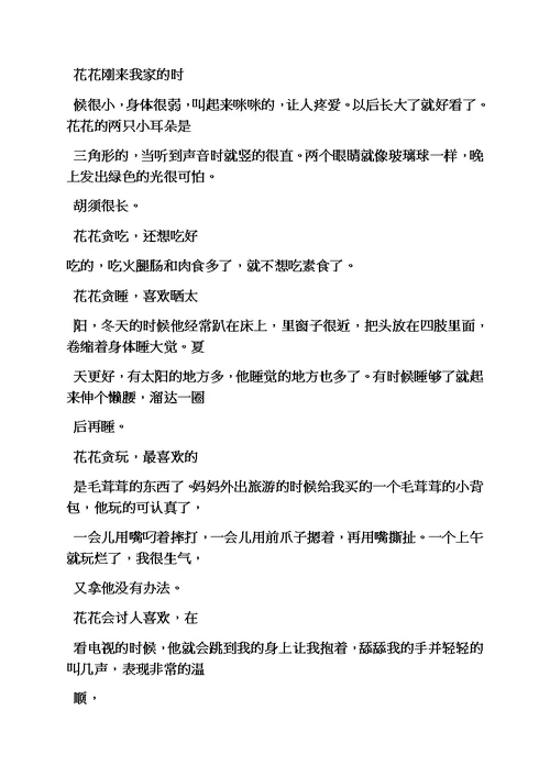 我是一只小狗作文五百字模板