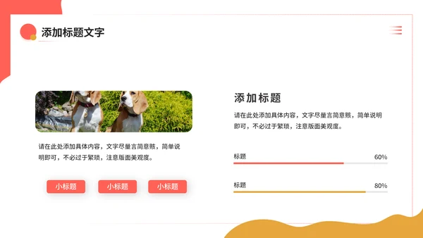 宠物健康护理，狗狗通用PPT模板