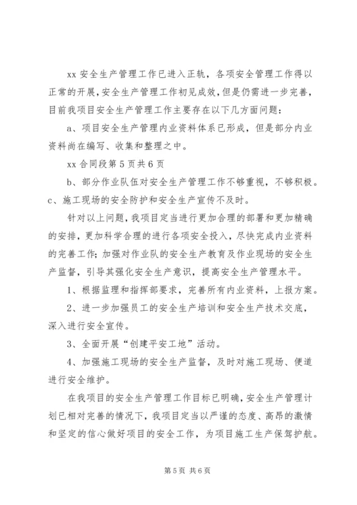安全例会汇报材料(样板) (3).docx