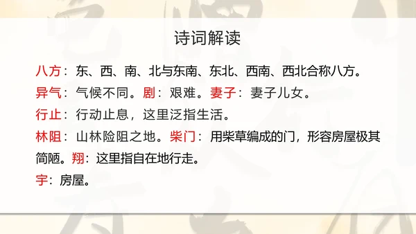 八年级课外古诗词朗诵PPT模板