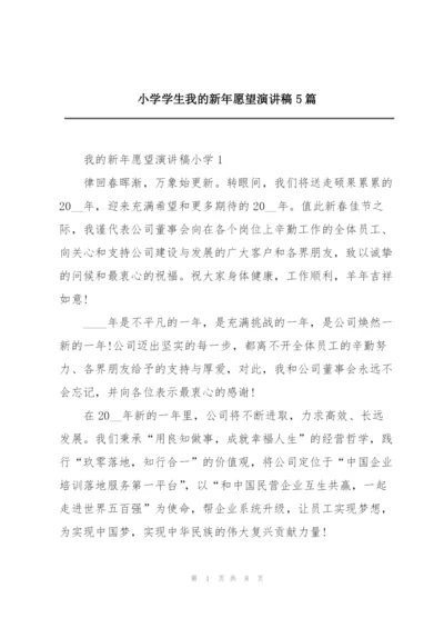 小学学生我的新年愿望演讲稿5篇.docx