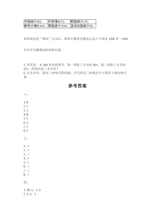 小学六年级数学毕业试题及参考答案【基础题】.docx
