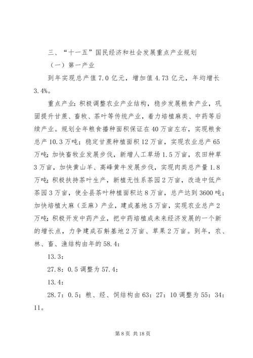 副县长报告国民经济发展讲话.docx