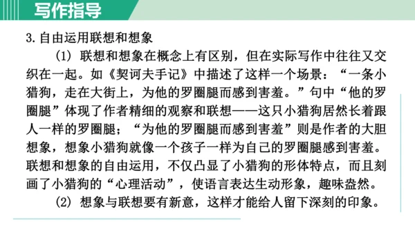 第六单元 写作 发挥联想和想象 课件 七年级语文上册（部编版 五四学制2024）