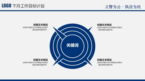 蓝色庄严大气公安警察特警武警民警PPT