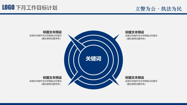 蓝色庄严大气公安警察特警武警民警PPT