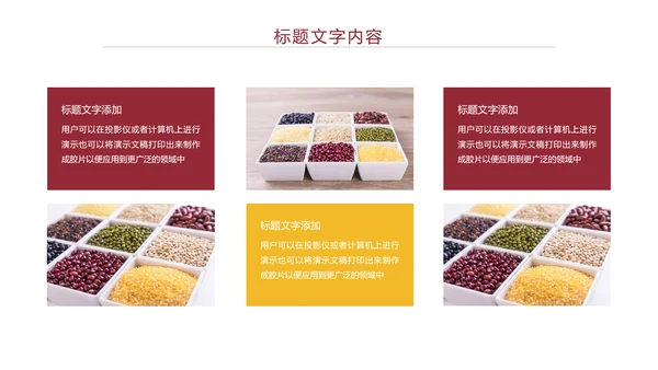 时尚五谷杂粮健康农产品介绍PPT模板