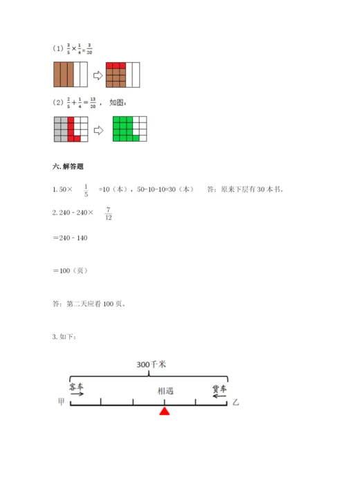 西师大版六年级上册数学第一单元 分数乘法 测试卷精品.docx