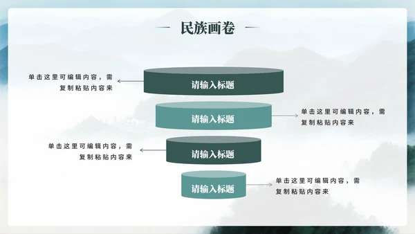 绿色清新实景风贵州旅行攻略旅行计划PPT模板