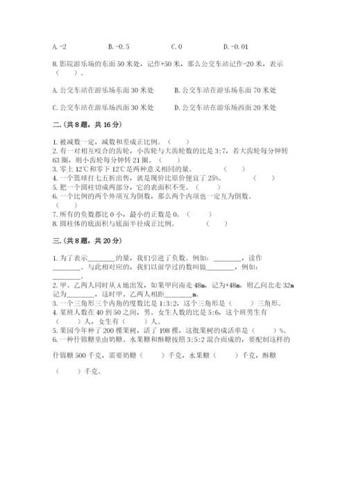 苏教版数学六年级下册试题期末模拟检测卷【精品】.docx