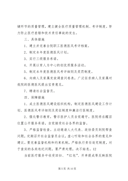 社区卫生服务中心医德医风建设工作计划.docx