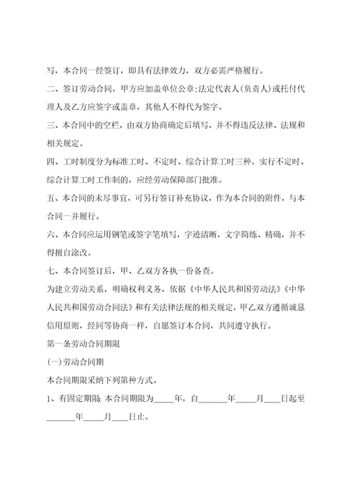 网络公司劳动合同精选六篇