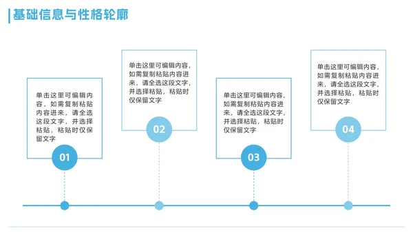 蓝色卡通小清新大学生自我介绍PPT模板