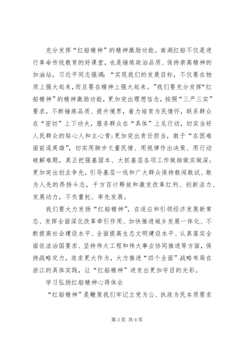 学习弘扬红船精神心得体会3篇.docx