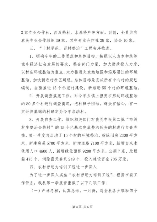 在全市农办主任例会汇报材料(3).docx