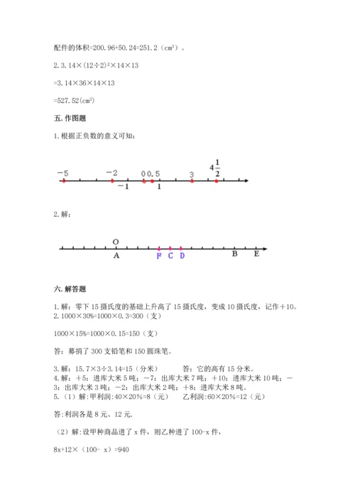人教版六年级下册数学期末测试卷及参考答案（综合卷）.docx