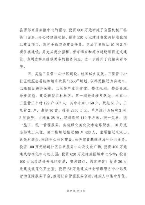 乡镇年度城镇建设工作总结.docx