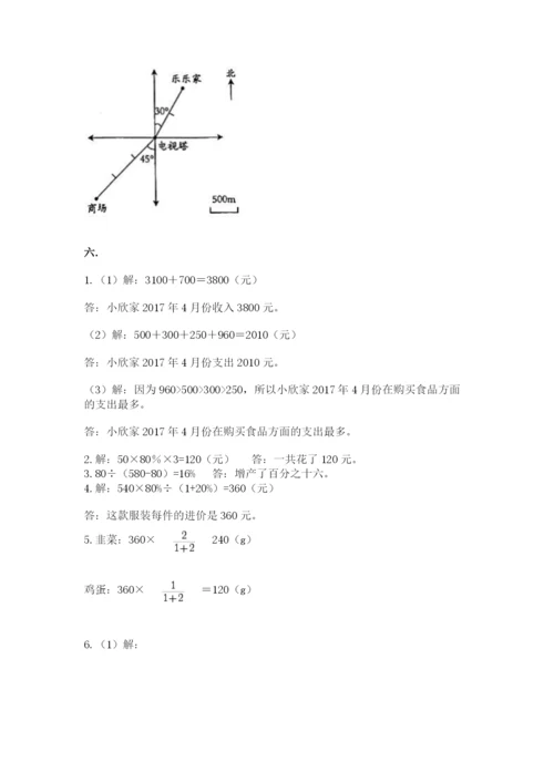 六年级毕业班数学期末考试试卷带答案（基础题）.docx