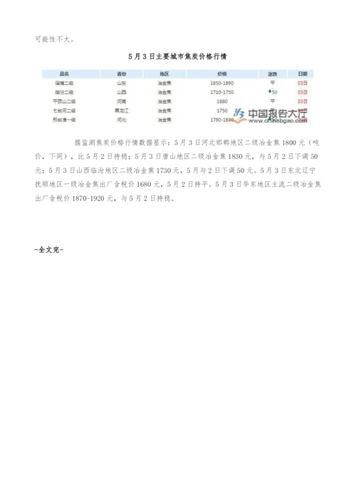 焦炭价格行情分析-产业报告.docx