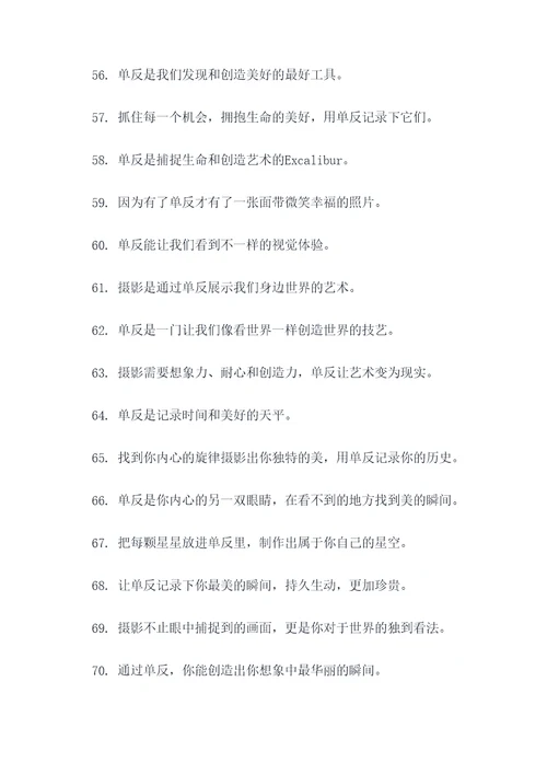 关于单反的俗语或谚语