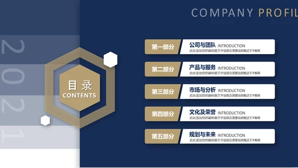 大气的商务风公司介绍PPT模板