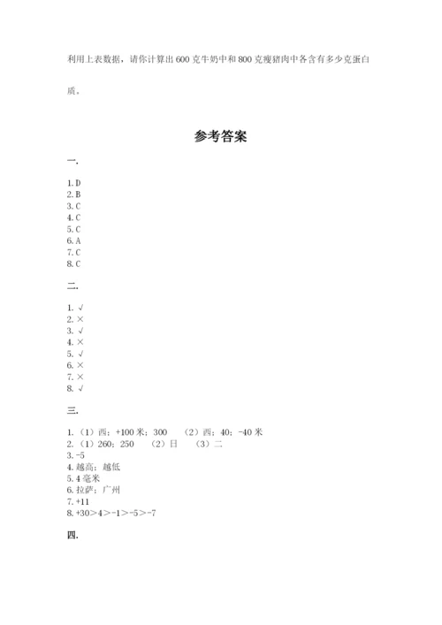 小升初数学考前检测试题附答案（精练）.docx