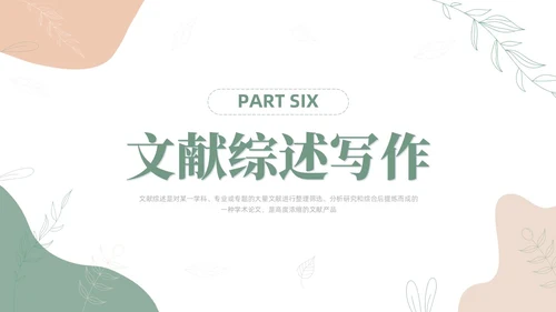 莫兰迪风如何写好文献综述PPT课件