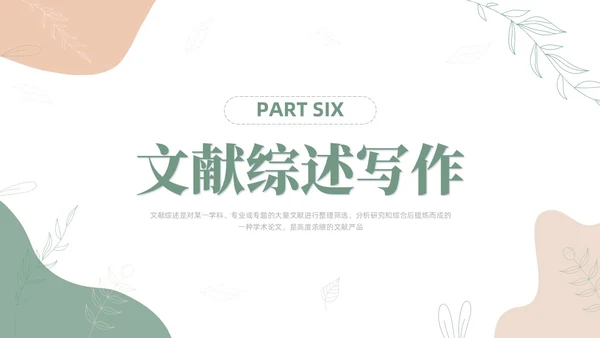 莫兰迪风如何写好文献综述PPT课件