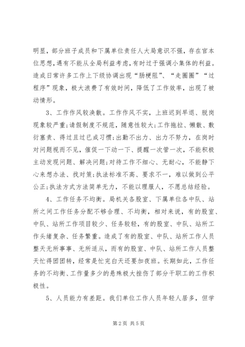 城管局队伍管理调研报告.docx