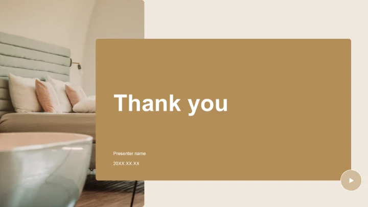 橙色简约风室内建筑设计方案PPT模板