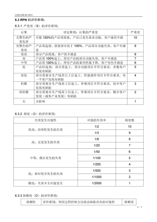 PFMEA管理控制程序XXXX0909-R4.docx