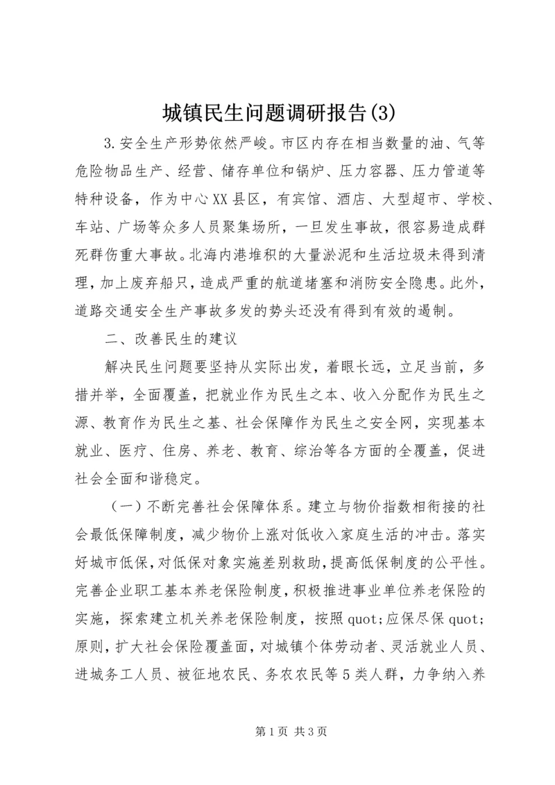 城镇民生问题调研报告(3).docx