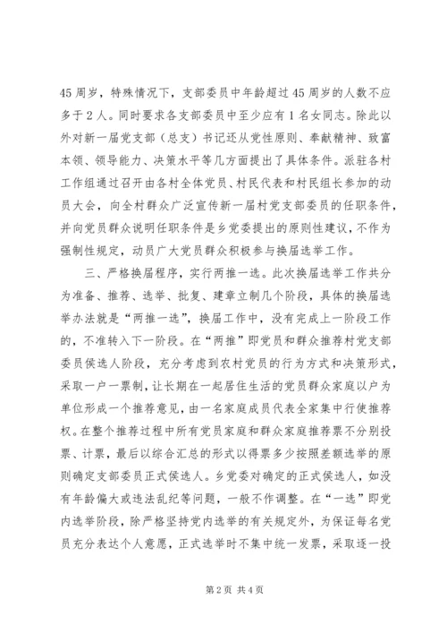 某乡村级党组织换届选举工作情况汇报.docx