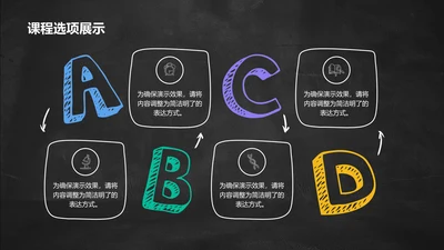 创意风黑板PPT列表